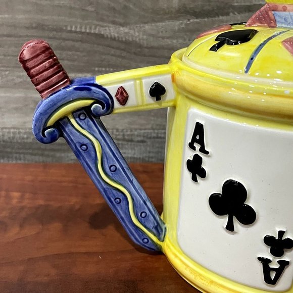 Vintage Fitz and Floyd Omnibus King Playing Cards ACES Tea Pot (25 oz) 1993 - Picture 3 of 6